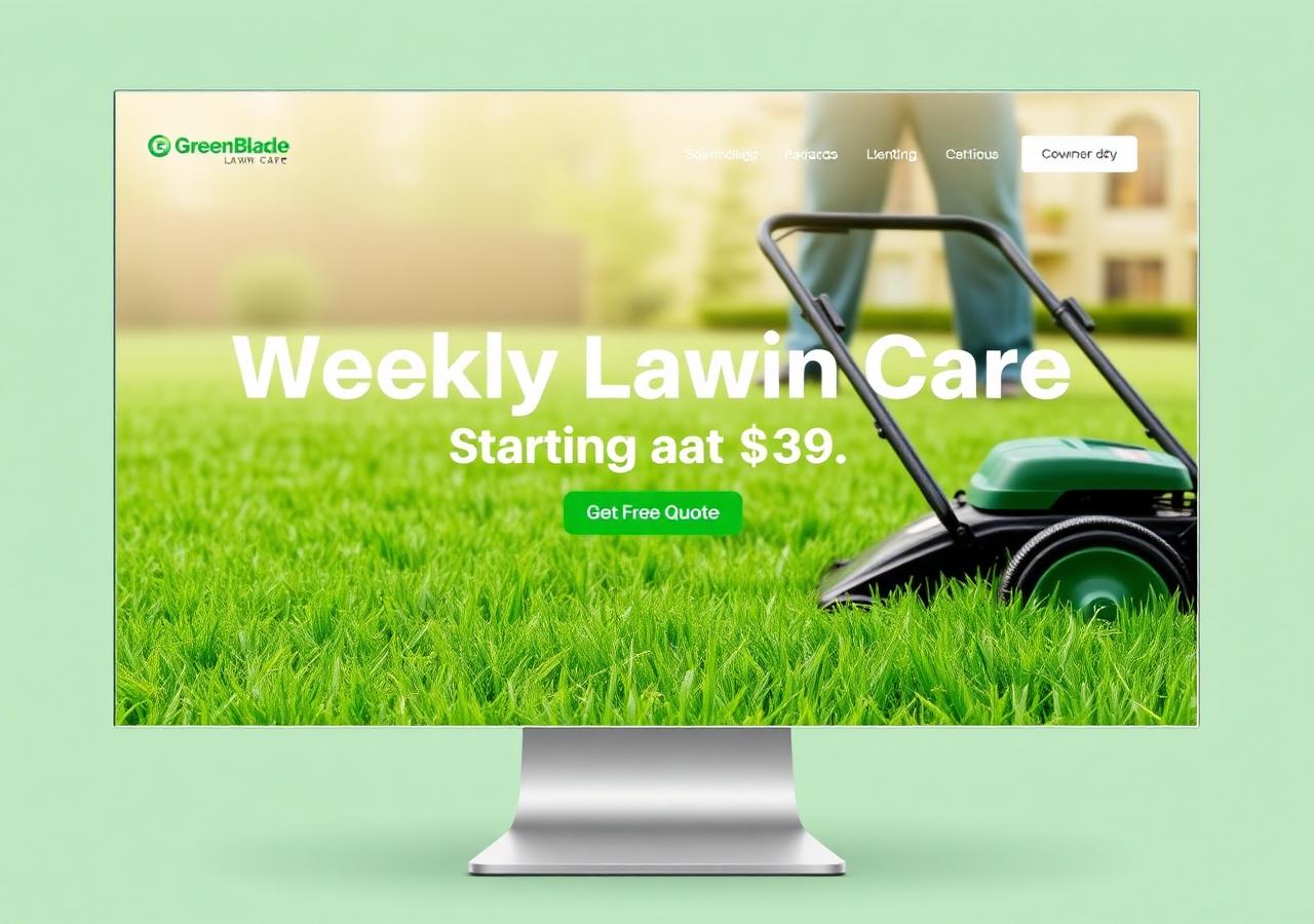 Lawn Care website sample — GreenBlade Lawn Care