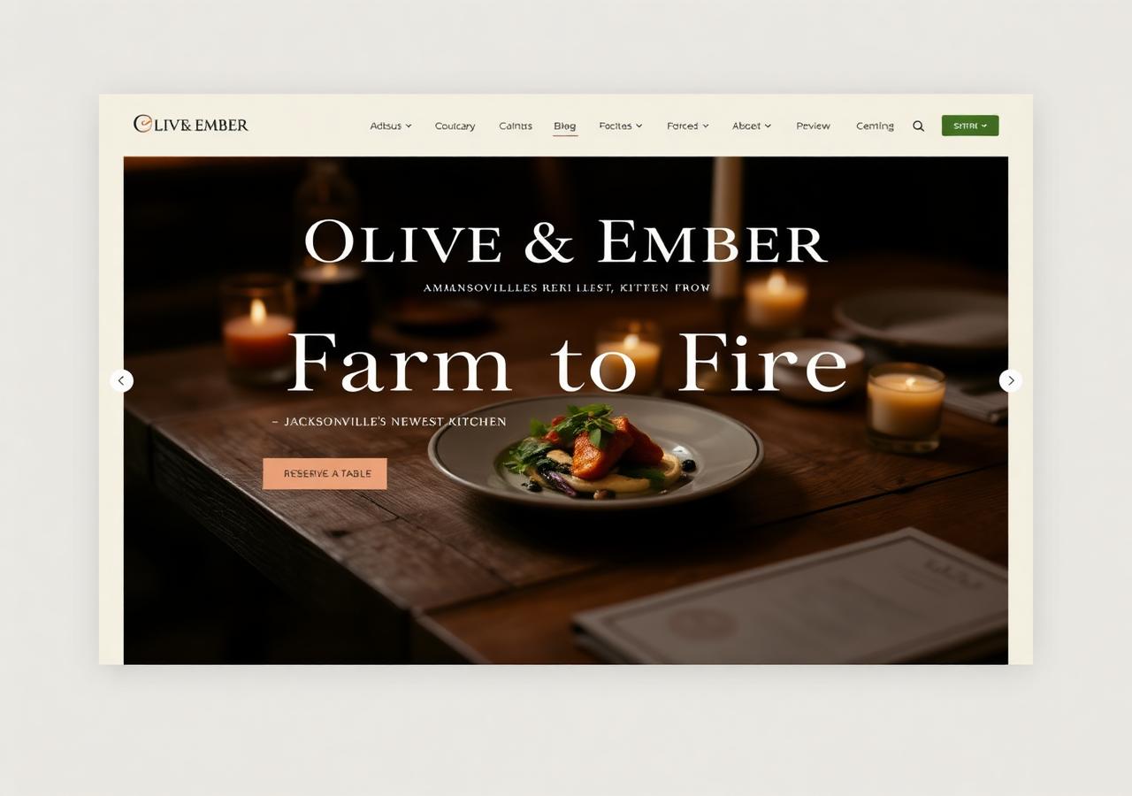 Restaurant website sample — Olive & Ember