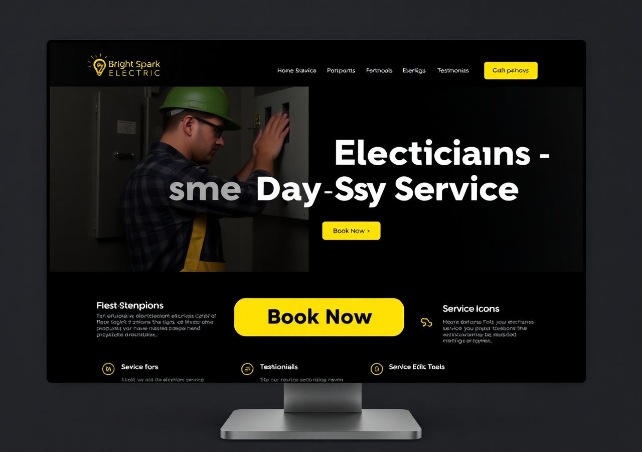 Electrician website sample — Bright Spark Electric