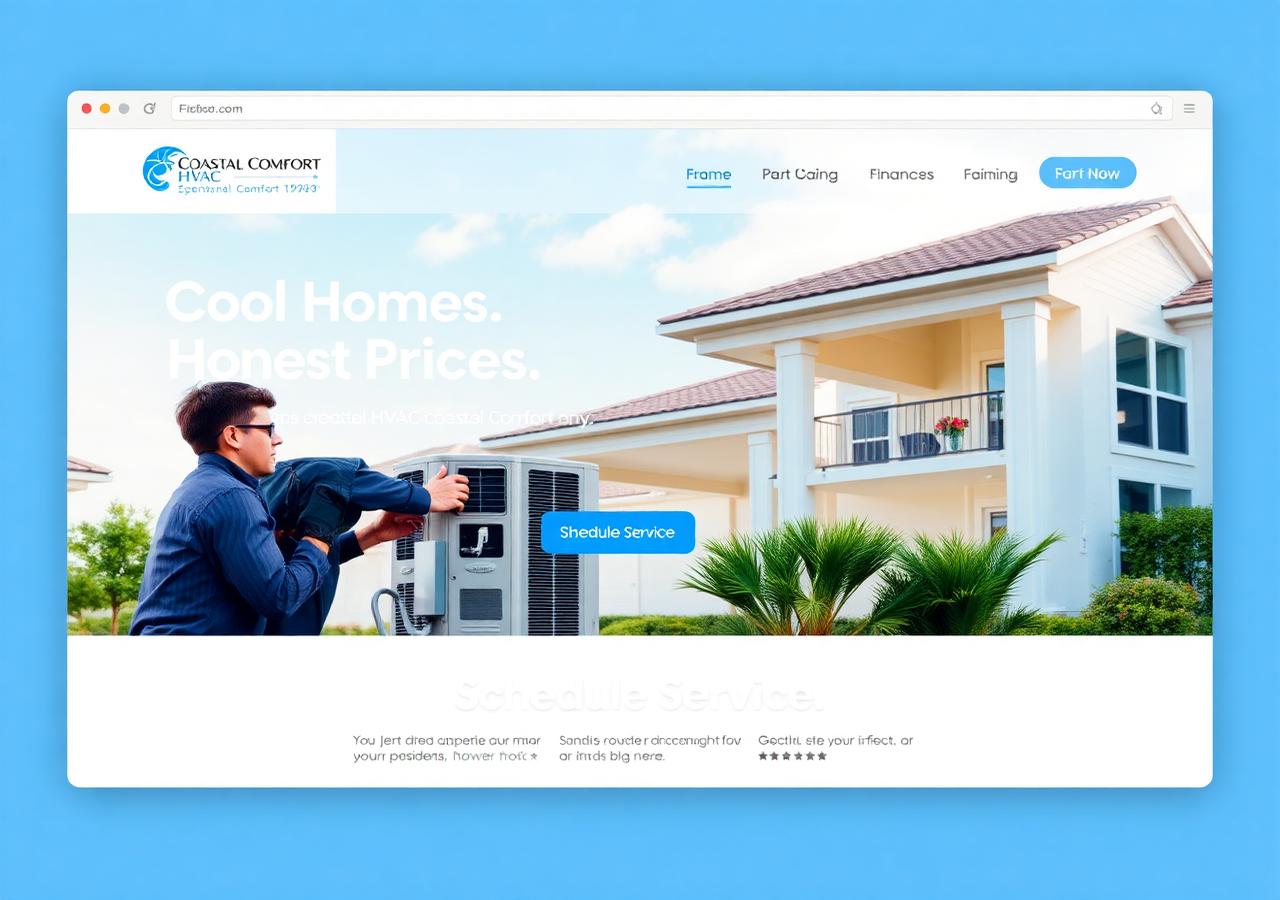 HVAC website sample — Coastal Comfort HVAC