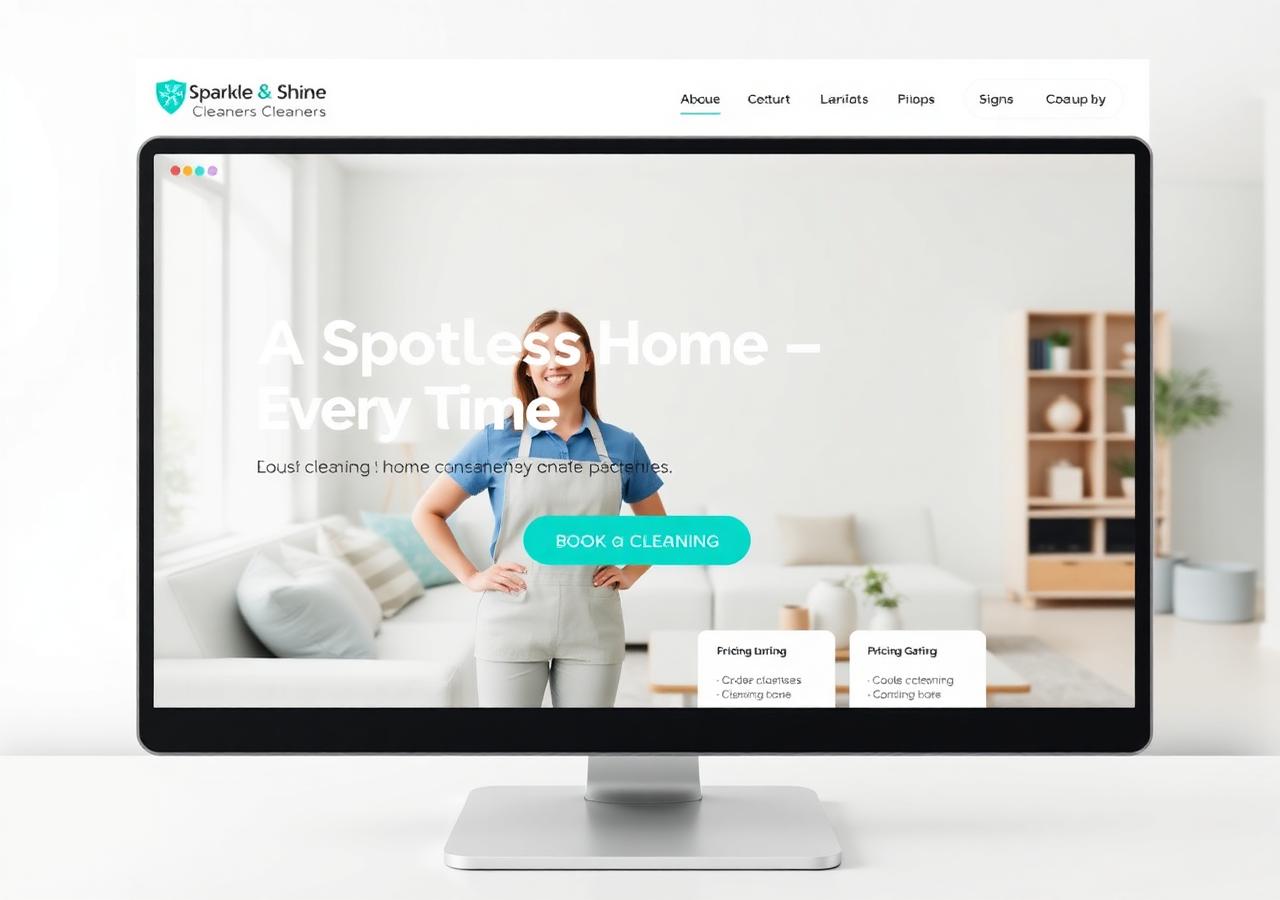 House Cleaning website sample — Sparkle & Shine Cleaners