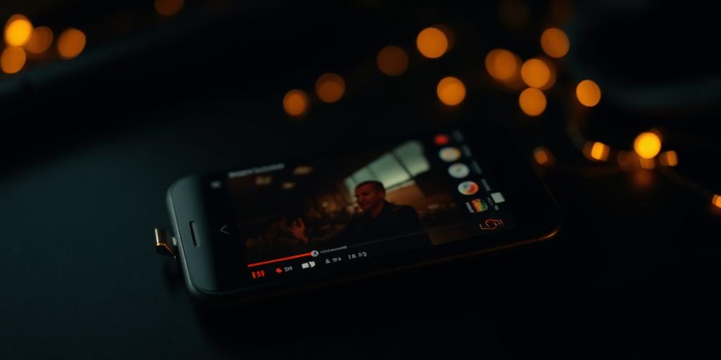 Smartphone displaying viral social media video content